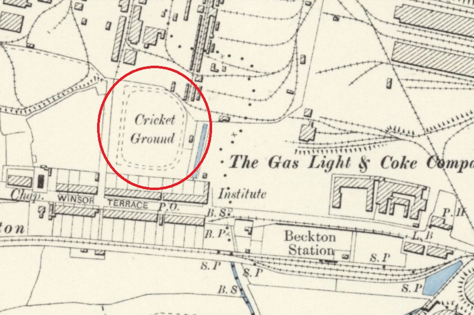 London - Beckton Cricket Club : Map credit National Library of Scotland